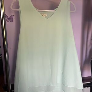 Cato Blue Asymmetrical Sleeveless Blouse